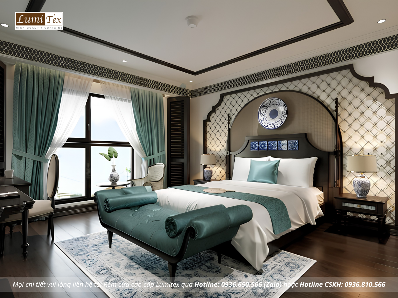 Rèm Indochine tinh tế cho không gian Đông Dương