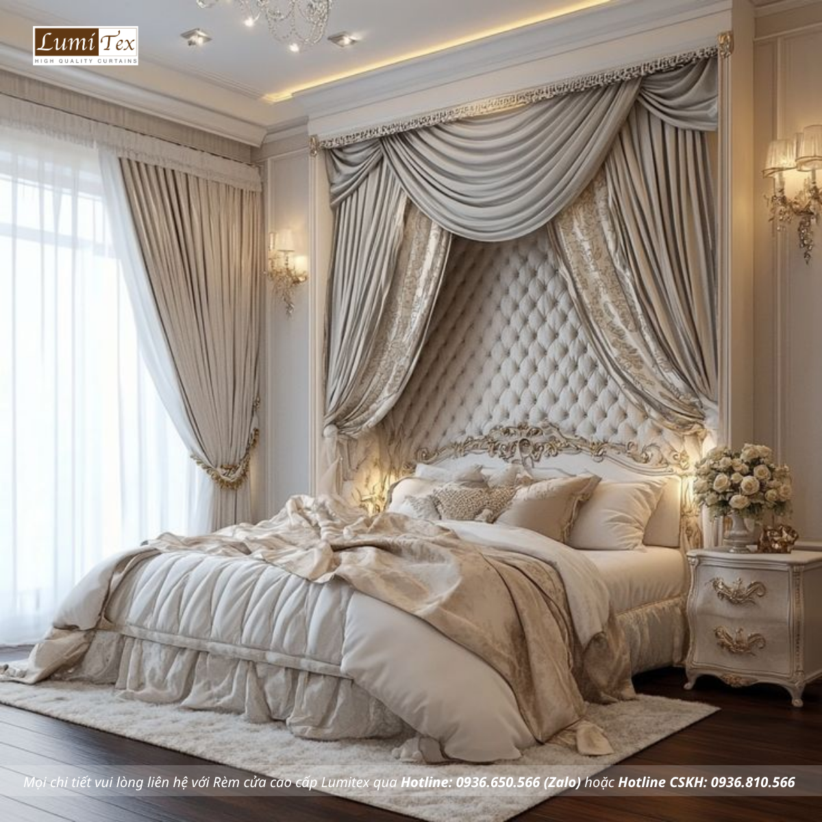Rèm tân cổ điển Lumitex sang trọng và tinh tế cho không gian cao cấp