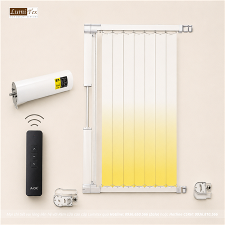Động cơ rèm trần xếp lớp 1 động cơ