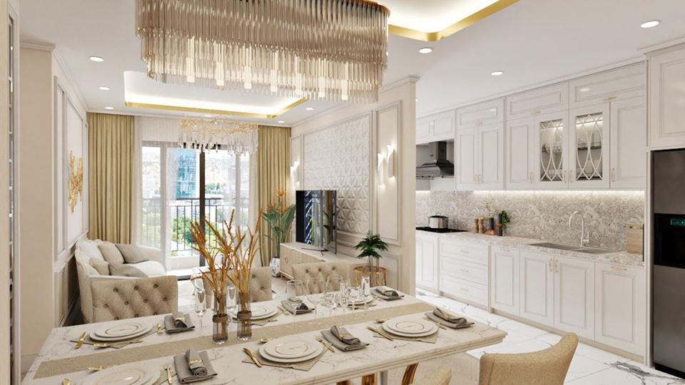 ​Rèm vải đem lại sự sang trọng đẳng cấp cho tổng thể thiết kế nội thất căn nhà.