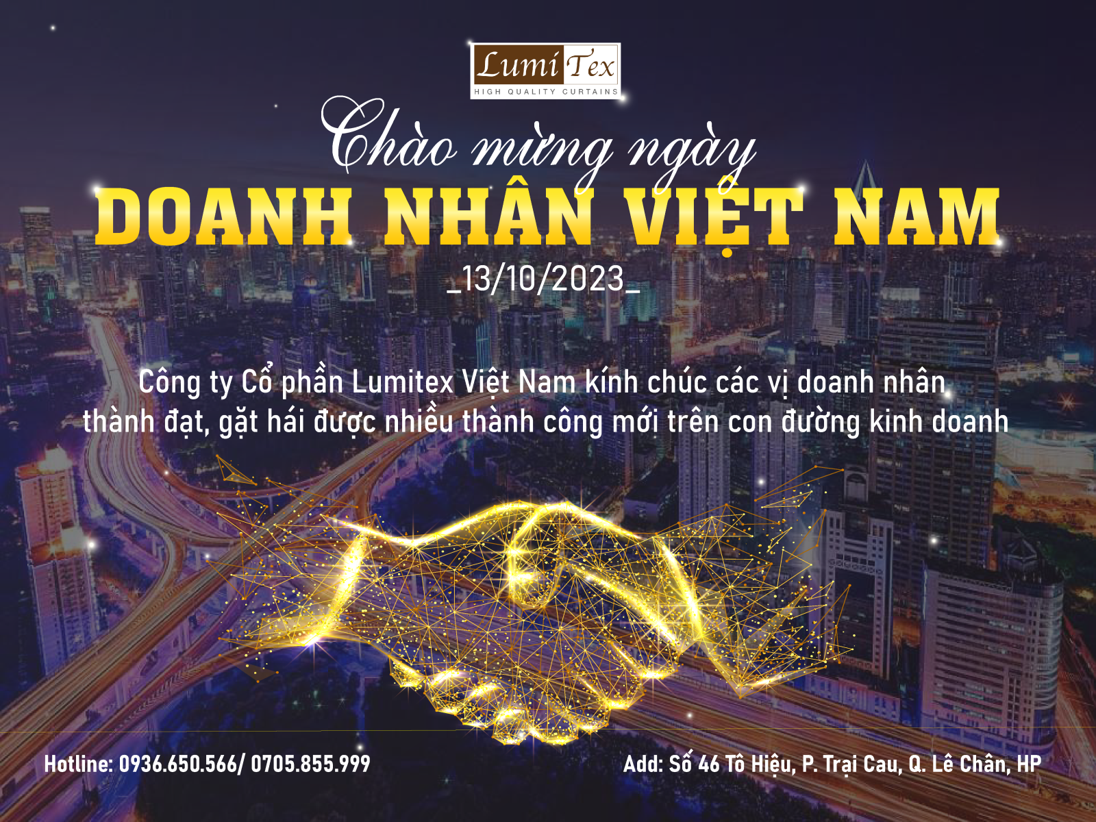 Chào mừng Ngày Doanh nhân Việt Nam - Ngày 13/10!