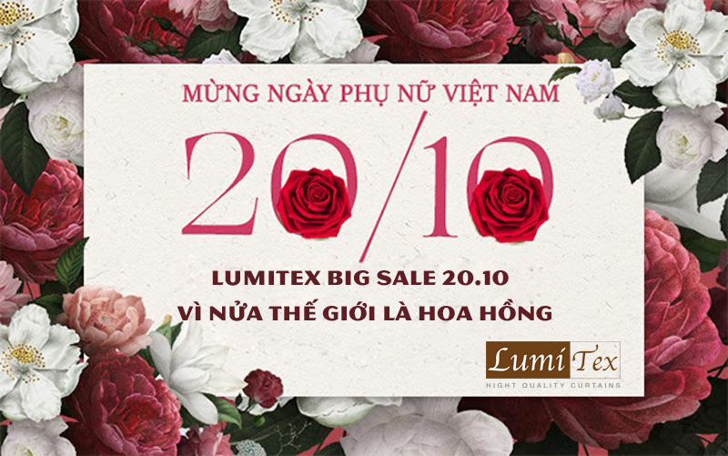 Lumitex khuyếm mãi cực sốc mừng ngày 20/10