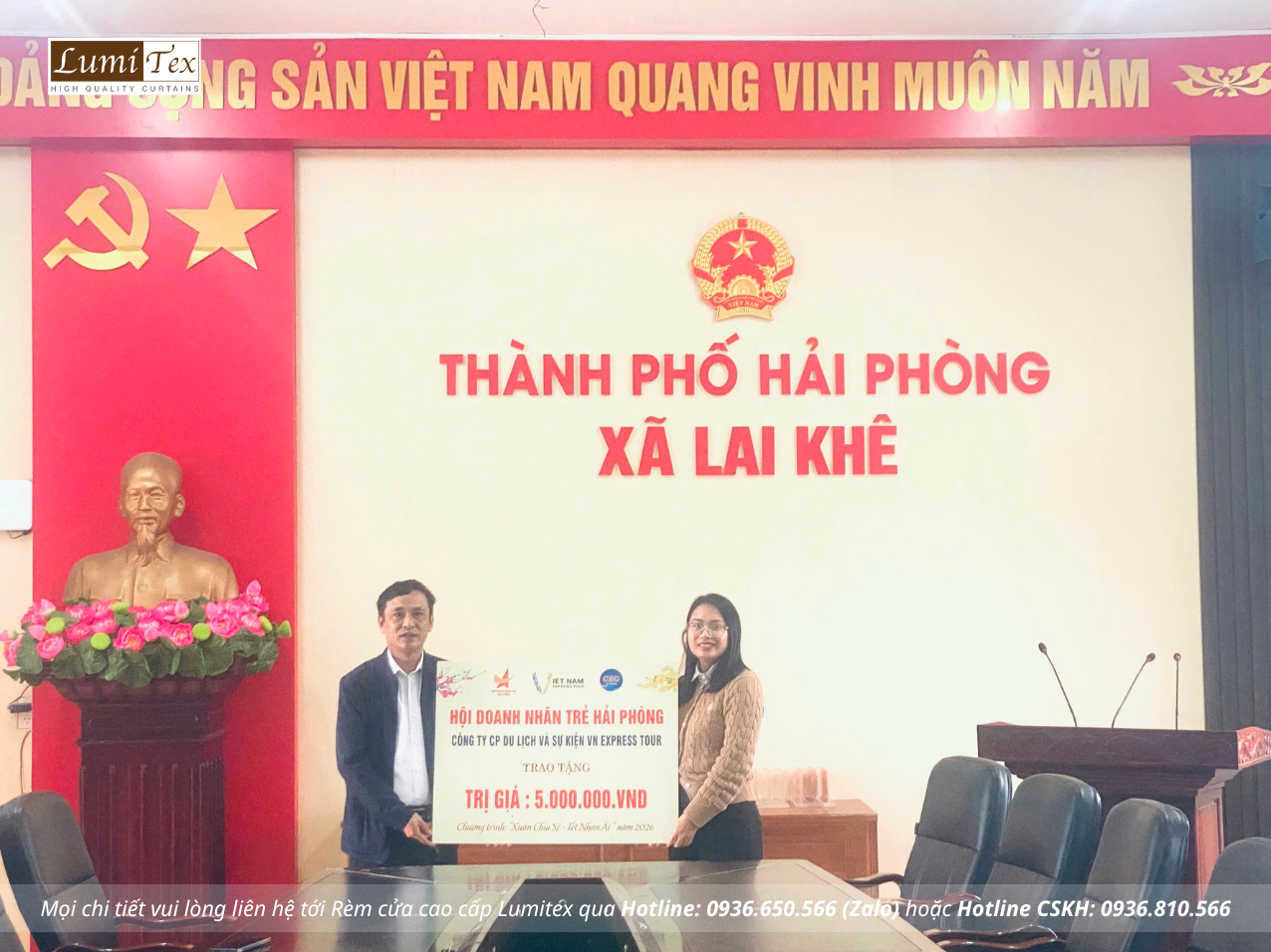 Doanh nghiệp hội viên Hội Doanh nhân trẻ Hải Phòng lan tỏa yêu thương trong chương trình Tết nhân ái Bính Ngọ 2026