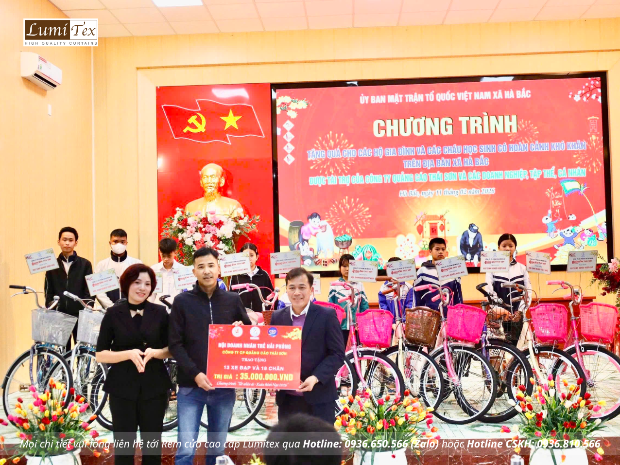 Doanh nghiệp hội viên Hội Doanh nhân trẻ Hải Phòng lan tỏa yêu thương trong chương trình Tết nhân ái Bính Ngọ 2026