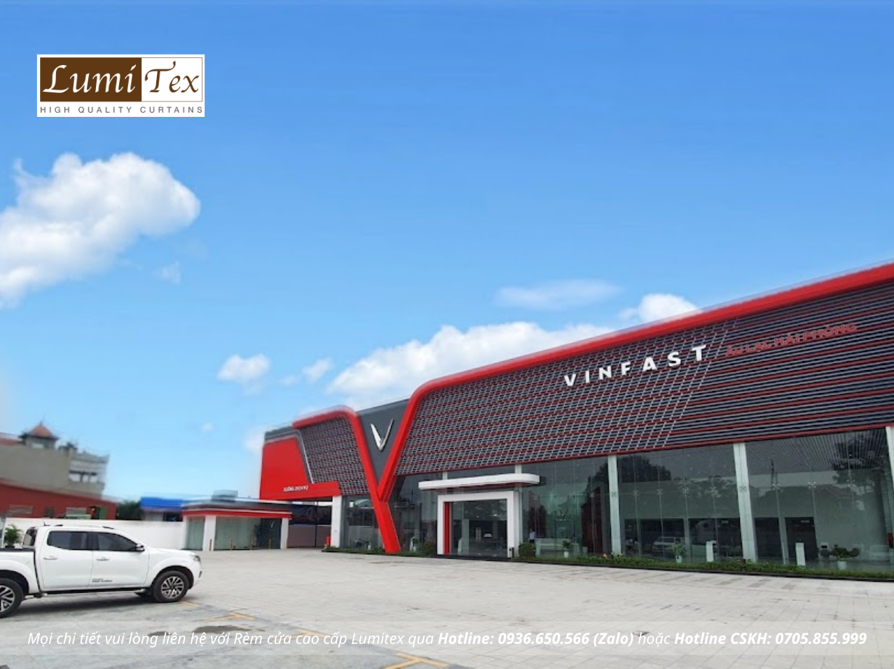 Dự án lắp đặt rèm cửa cao cấp tại showroom vinfast âu lạc hải phòng