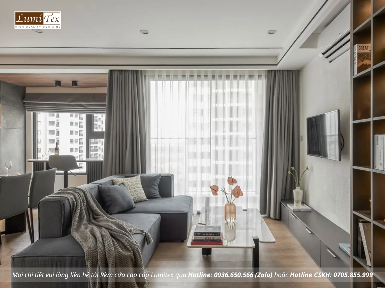 Giải pháp rèm chống nắng chung cư Vinhomes Smart City