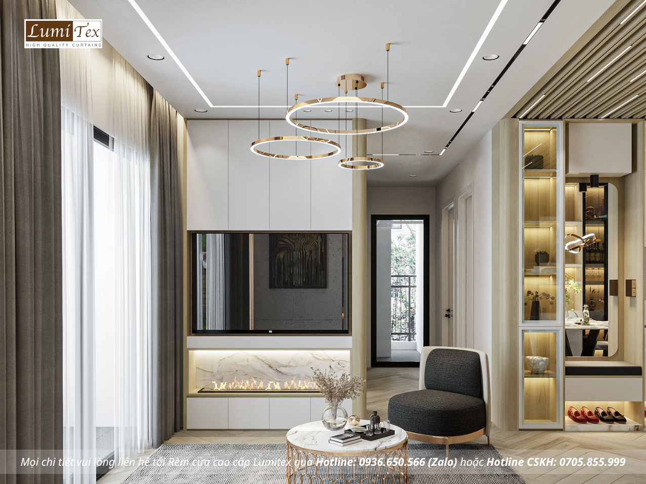 Giải pháp rèm chống nắng chung cư Vinhomes Smart City