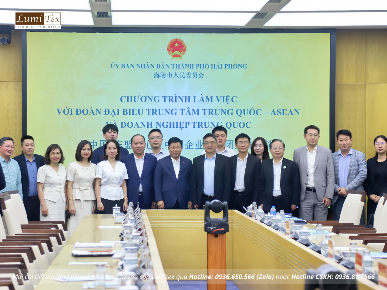 Rèm Lumitex đồng hành cùng Hội Doanh nhân trẻ Hải Phòng trong chương trình làm việc với đoàn doanh nghiệp Trung Quốc (ACC)