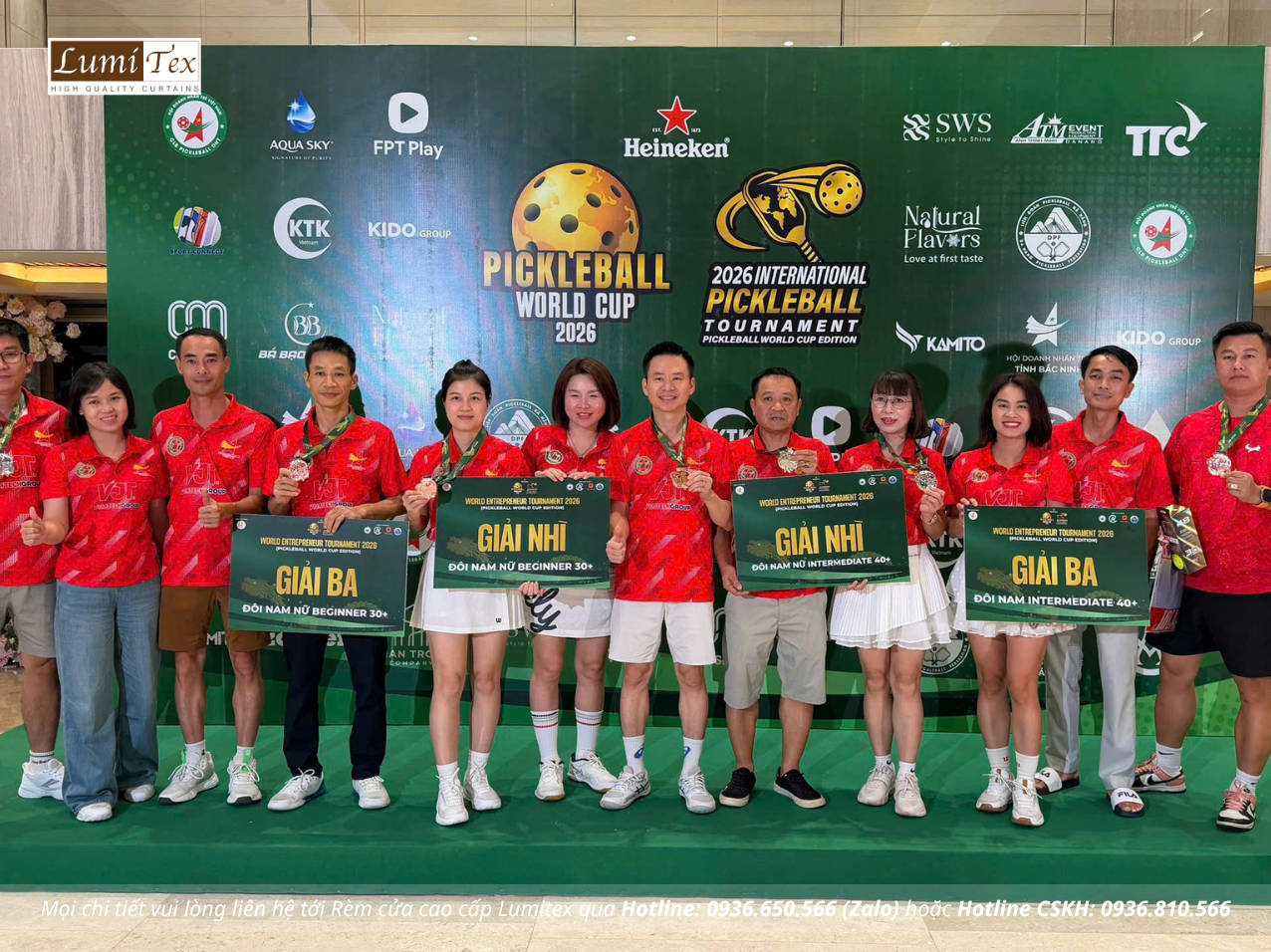 Rèm Lumitex đồng hành cùng cộng đồng doanh nhân tại Pickleball World Cup – Đà Nẵng 2026