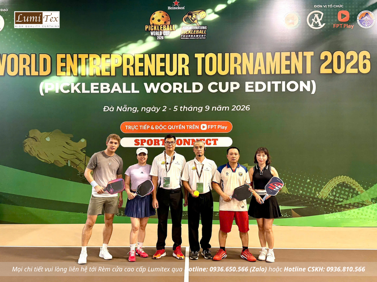 Rèm Lumitex đồng hành cùng cộng đồng doanh nhân tại Pickleball World Cup – Đà Nẵng 2026