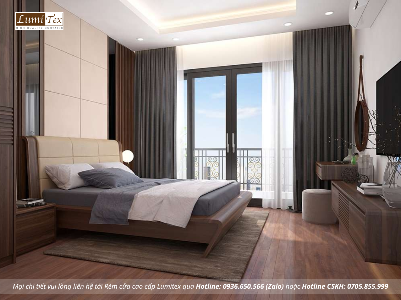 Hướng dẫn chọn rèm cửa phòng ngủ chung cư hiện đại mới nhất