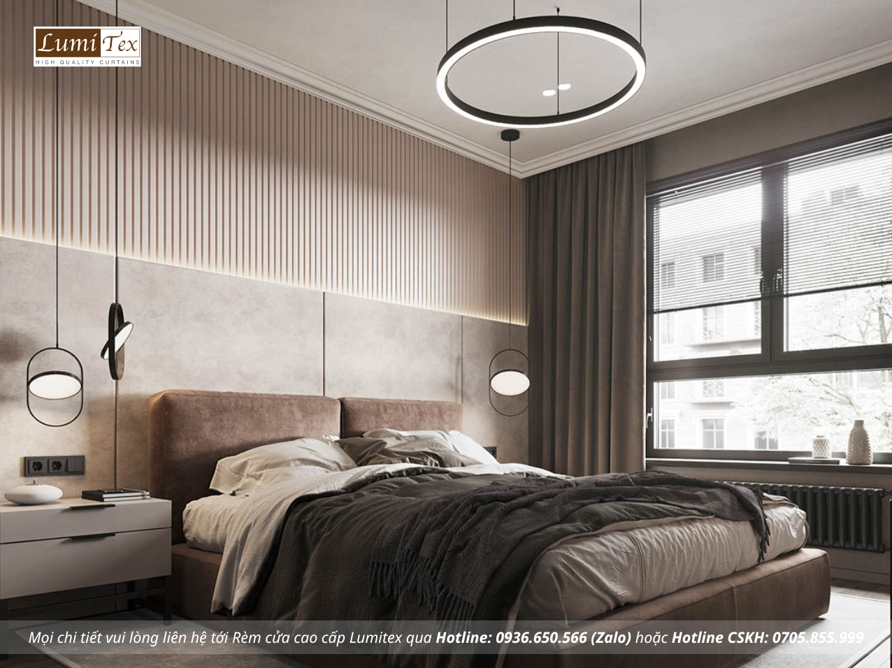 Hướng dẫn chọn rèm cửa phòng ngủ chung cư hiện đại mới nhất