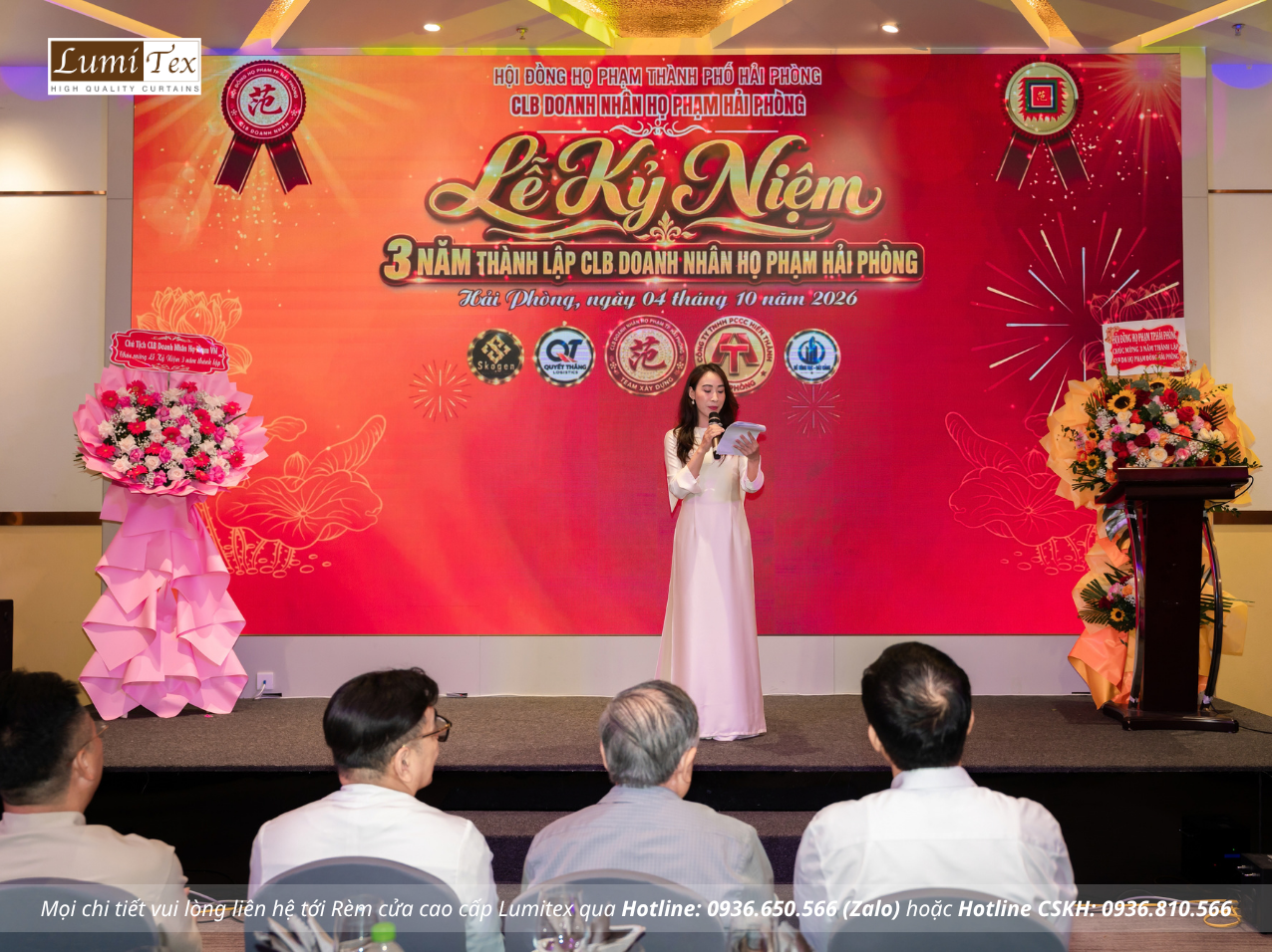 Rèm Lumitex tham gia Lễ kỷ niệm 3 năm thành lập CLB Doanh nhân họ Phạm Hải Phòng
