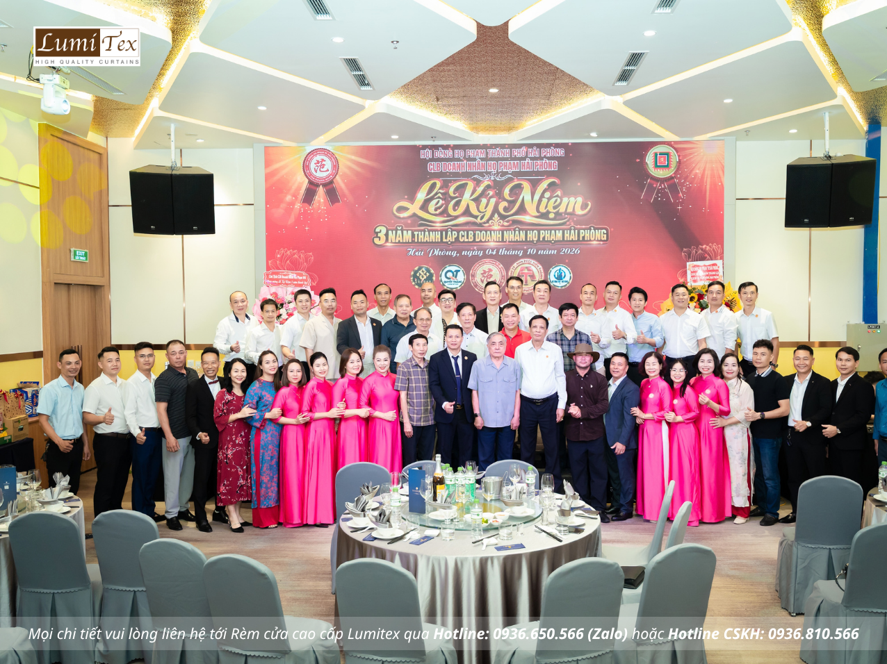 Rèm Lumitex tham gia Lễ kỷ niệm 3 năm thành lập CLB Doanh nhân họ Phạm Hải Phòng
