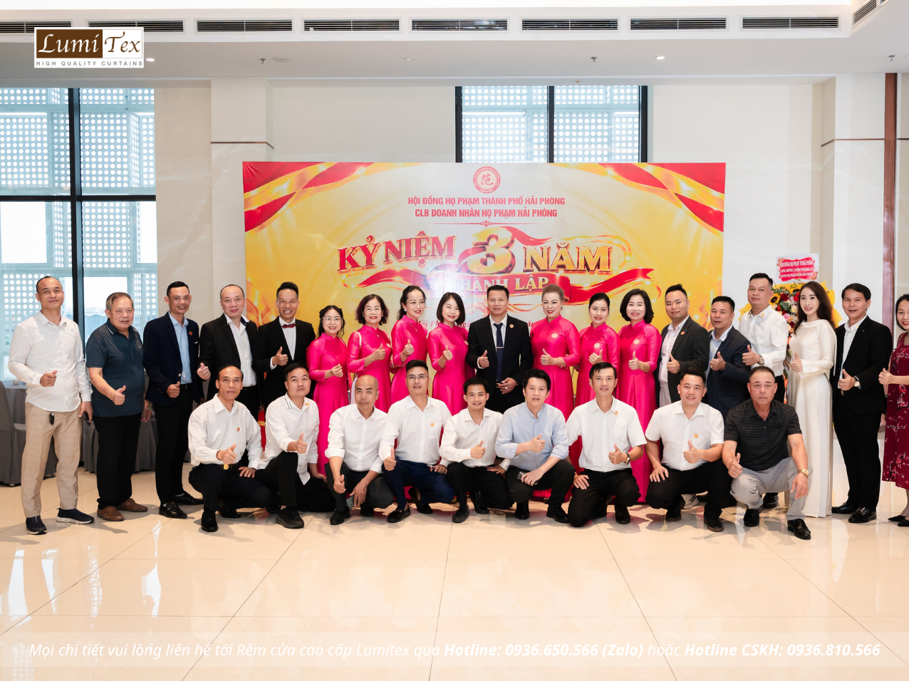 Rèm Lumitex tham gia Lễ kỷ niệm 3 năm thành lập CLB Doanh nhân họ Phạm Hải Phòng