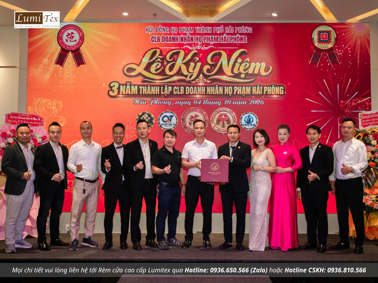 Rèm Lumitex tham gia Lễ kỷ niệm 3 năm thành lập CLB Doanh nhân họ Phạm Hải Phòng