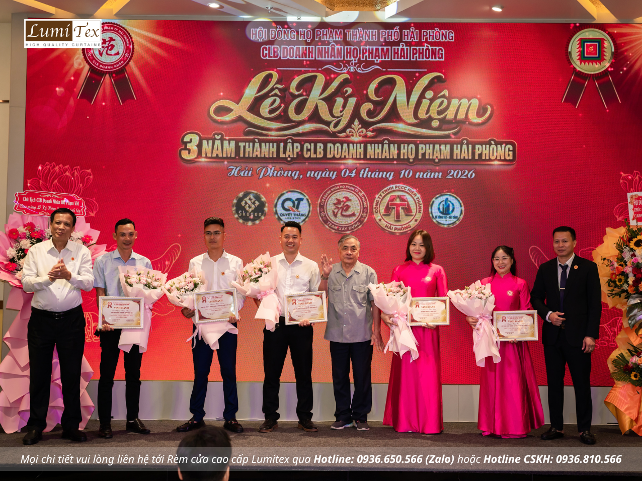 Rèm Lumitex tham gia Lễ kỷ niệm 3 năm thành lập CLB Doanh nhân họ Phạm Hải Phòng