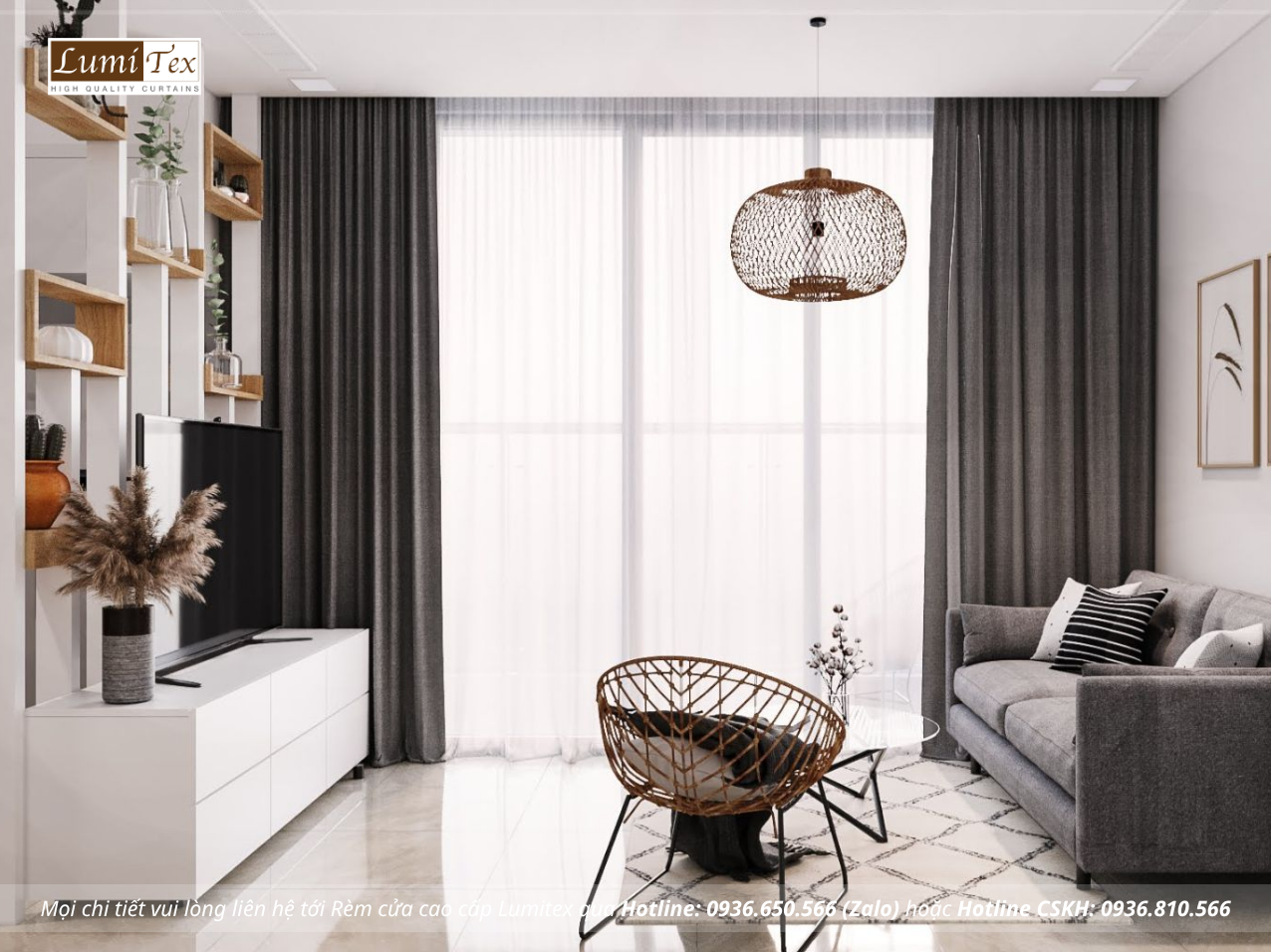 Mẫu rèm chống nắng cho căn hộ chung cư hiện nay