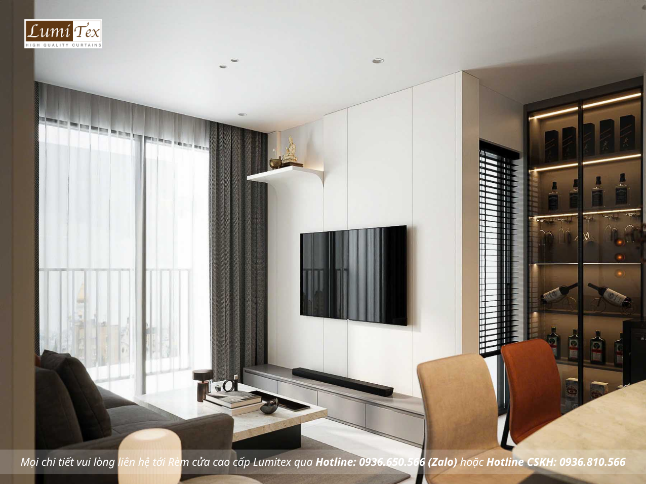 Mẫu rèm chống nắng cho căn hộ chung cư hiện nay