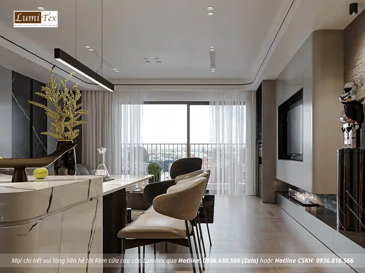 Mẫu rèm chống nắng cho căn hộ chung cư hiện nay