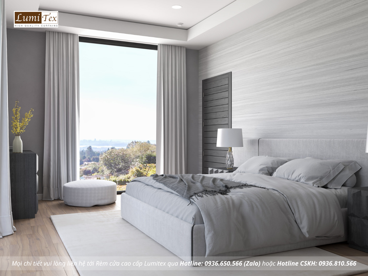 Nên chọn rèm một lớp hay hai lớp cho phòng ngủ chung cư