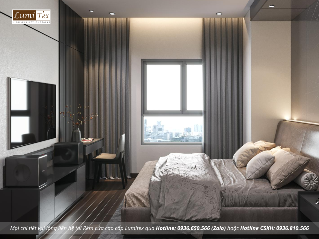 Nên chọn rèm một lớp hay hai lớp cho phòng ngủ chung cư