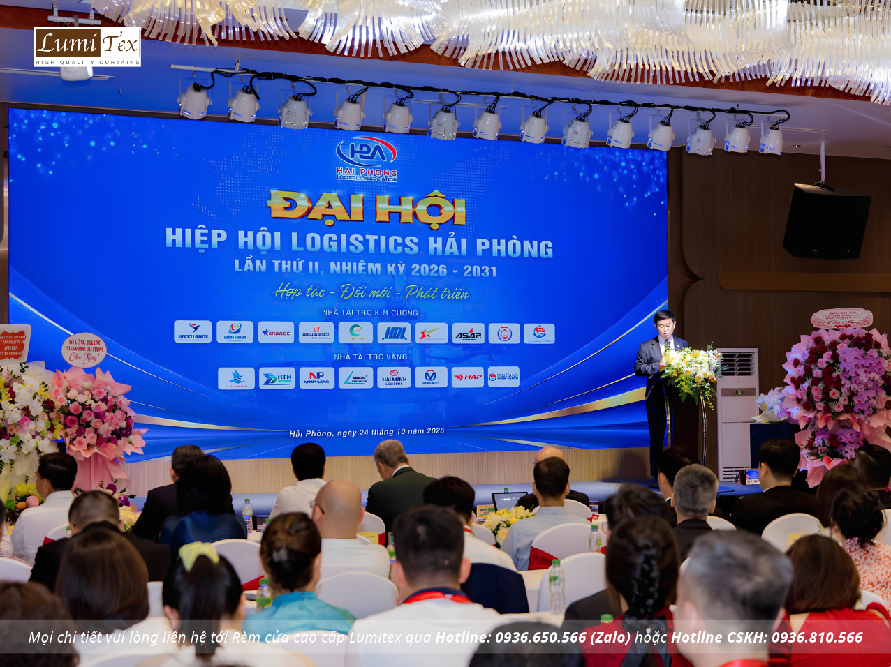Rèm Lumitex chúc mừng Đại hội Hiệp hội Logistics Hải Phòng lần thứ II