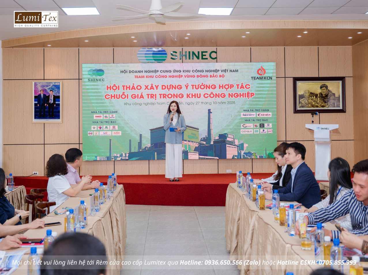 Rèm Lumitex cùng TEAM KCN tham dự Hội thảo Xây dựng ý tưởng hợp tác chuỗi giá trị trong khu công nghiệp Rèm Lumitex cùng TEAM KCN tham dự Hội thảo Xây dựng ý tưởng hợp tác chuỗi giá trị trong khu công nghiệp