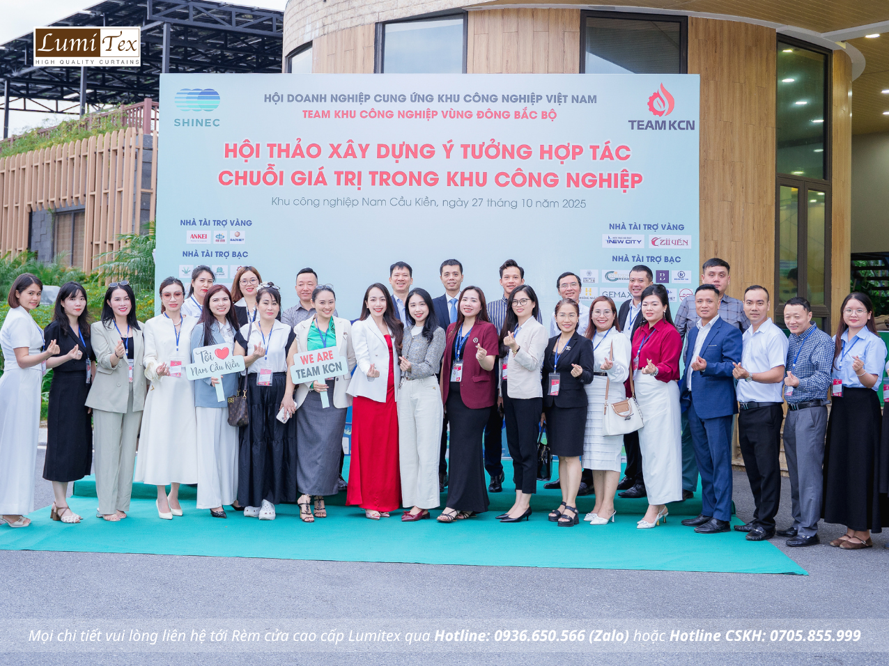 Rèm Lumitex cùng TEAM KCN tham dự Hội thảo Xây dựng ý tưởng hợp tác chuỗi giá trị trong khu công nghiệp Rèm Lumitex cùng TEAM KCN tham dự Hội thảo Xây dựng ý tưởng hợp tác chuỗi giá trị trong khu công nghiệp