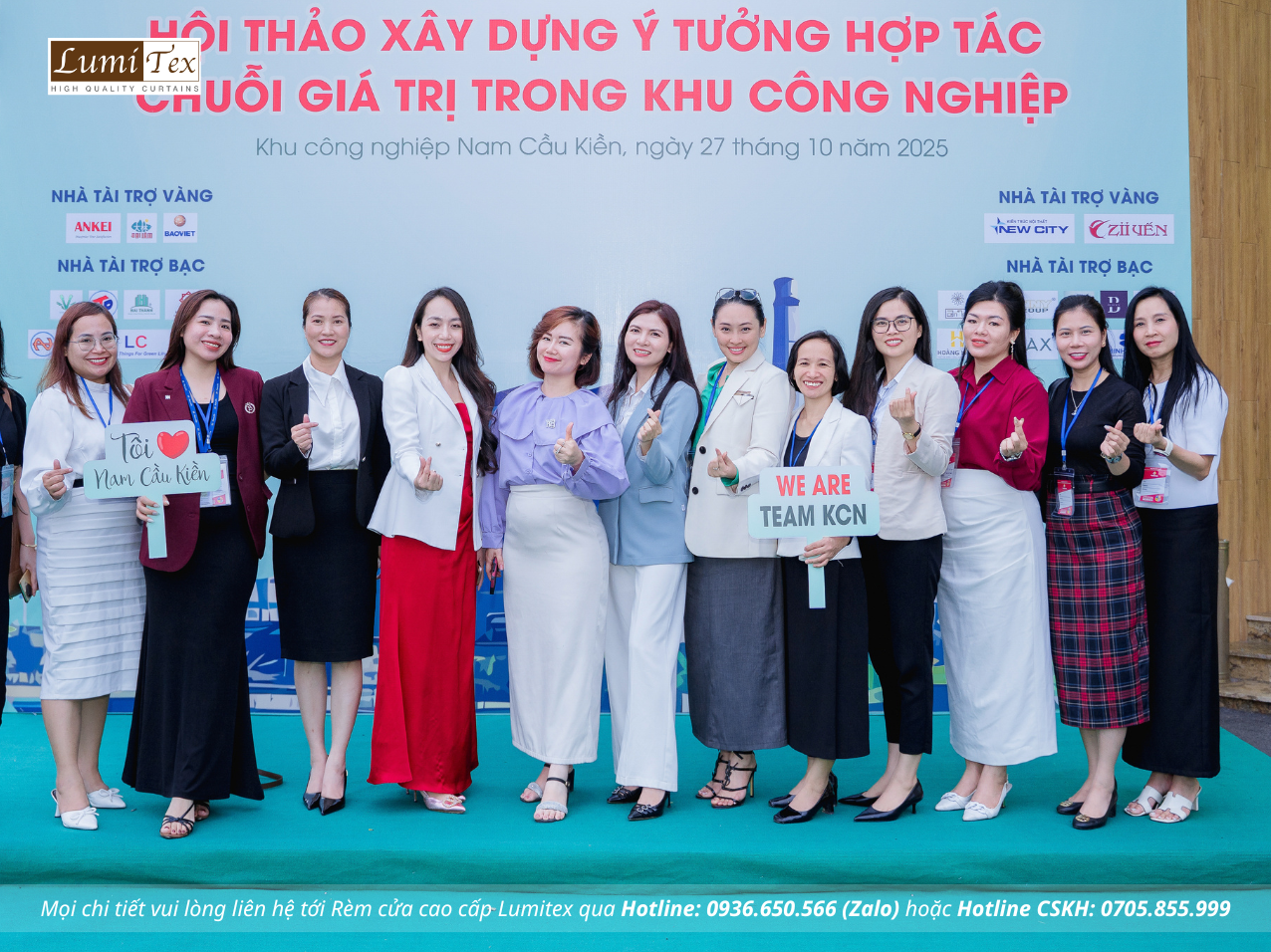 Rèm Lumitex cùng TEAM KCN tham dự Hội thảo Xây dựng ý tưởng hợp tác chuỗi giá trị trong khu công nghiệp Rèm Lumitex cùng TEAM KCN tham dự Hội thảo Xây dựng ý tưởng hợp tác chuỗi giá trị trong khu công nghiệp