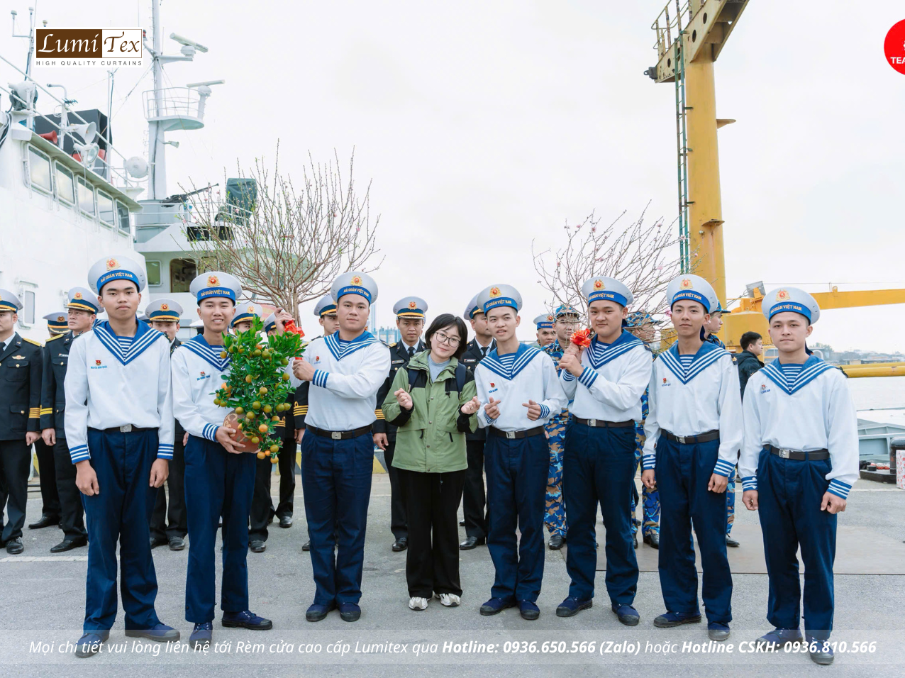 Rèm Lumitex đồng hành cùng đoàn công tác Vùng 1 Hải quân thăm, chúc Tết tại đặc khu Bạch Long Vĩ