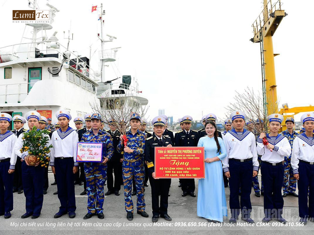 Rèm Lumitex đồng hành cùng đoàn công tác Vùng 1 Hải quân thăm, chúc Tết tại đặc khu Bạch Long Vĩ