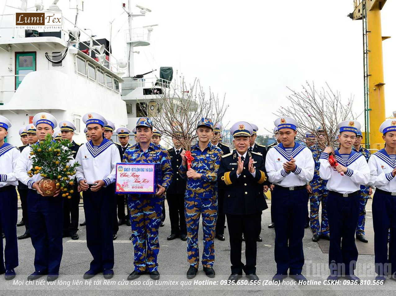 Rèm Lumitex đồng hành cùng đoàn công tác Vùng 1 Hải quân thăm, chúc Tết tại đặc khu Bạch Long Vĩ