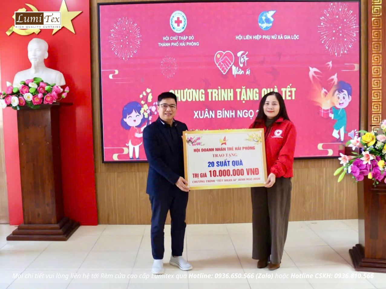 Rèm Lumitex đồng hành cùng Hội Doanh nhân trẻ Hải Phòng trao quà Tết tại Trường Tiểu học Thị trấn Gia Lộc 2