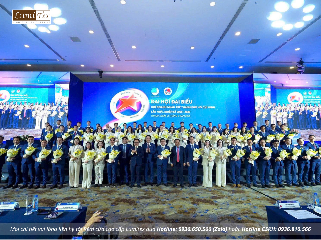 Rèm Lumitex tham dự Đại hội Hội Doanh nhân trẻ TP. Hồ Chí Minh lần thứ I nhiệm kỳ 2026 – 2029