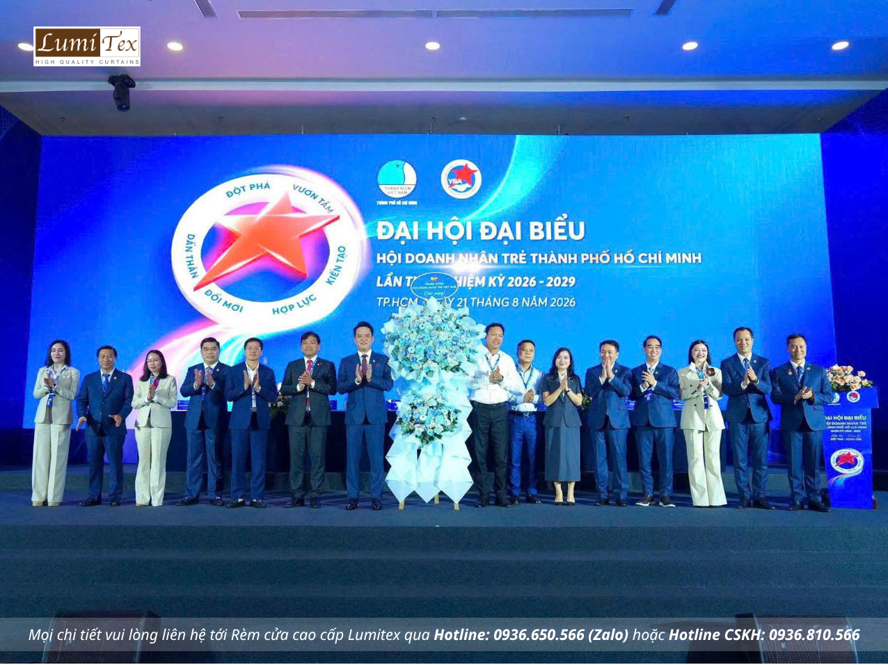 Rèm Lumitex tham dự Đại hội Hội Doanh nhân trẻ TP. Hồ Chí Minh lần thứ I nhiệm kỳ 2026 – 2029