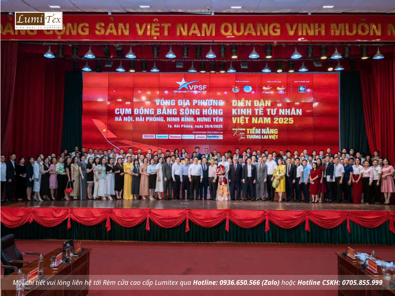 Rèm Lumitex tham dự Hội nghị Diễn đàn Kinh tế tư nhân Cụm đồng bằng sông Hồng 2025