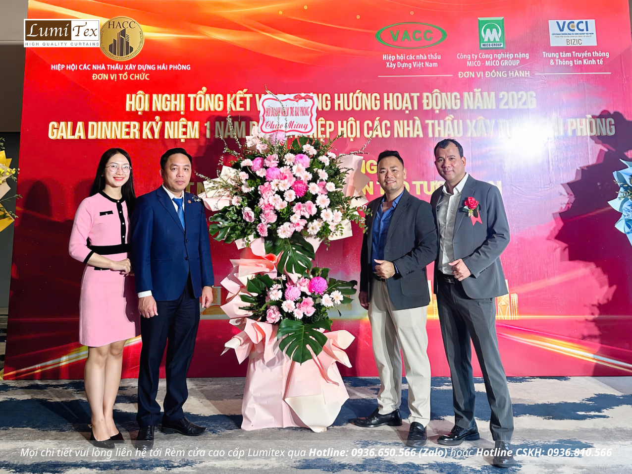 Rèm Lumitex tham dự Hội nghị tổng kết và kỷ niệm 1 năm thành lập Hiệp hội các Nhà thầu Xây dựng Hải Phòng (HACC)