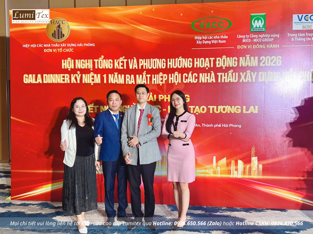 Rèm Lumitex tham dự Hội nghị tổng kết và kỷ niệm 1 năm thành lập Hiệp hội các Nhà thầu Xây dựng Hải Phòng (HACC)