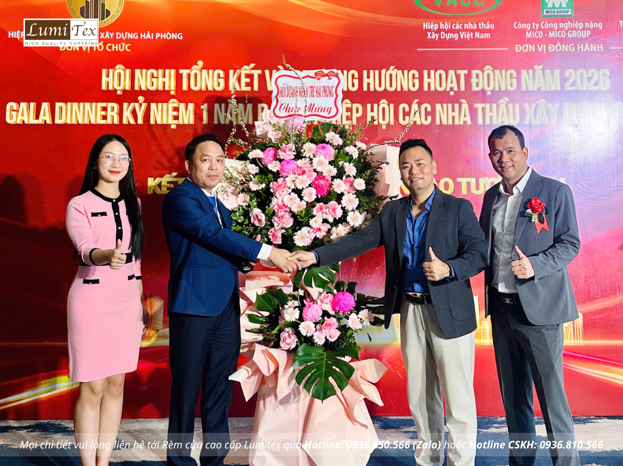 Rèm Lumitex tham dự Hội nghị tổng kết và kỷ niệm 1 năm thành lập Hiệp hội các Nhà thầu Xây dựng Hải Phòng (HACC)