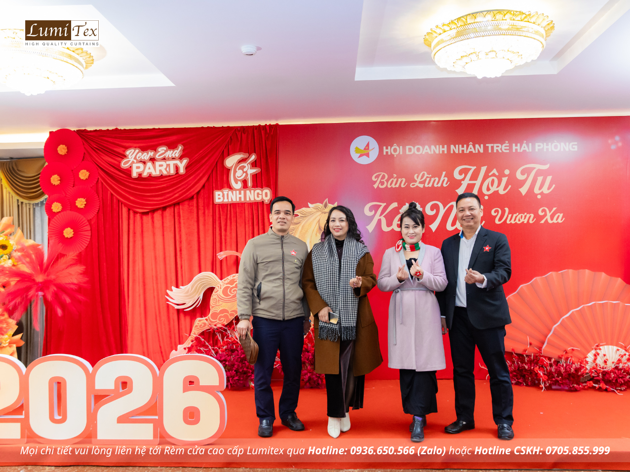 Rèm Lumitex tham dự Lễ tổng kết công tác Hội và phong trào Doanh nhân trẻ Hải Phòng năm 2025