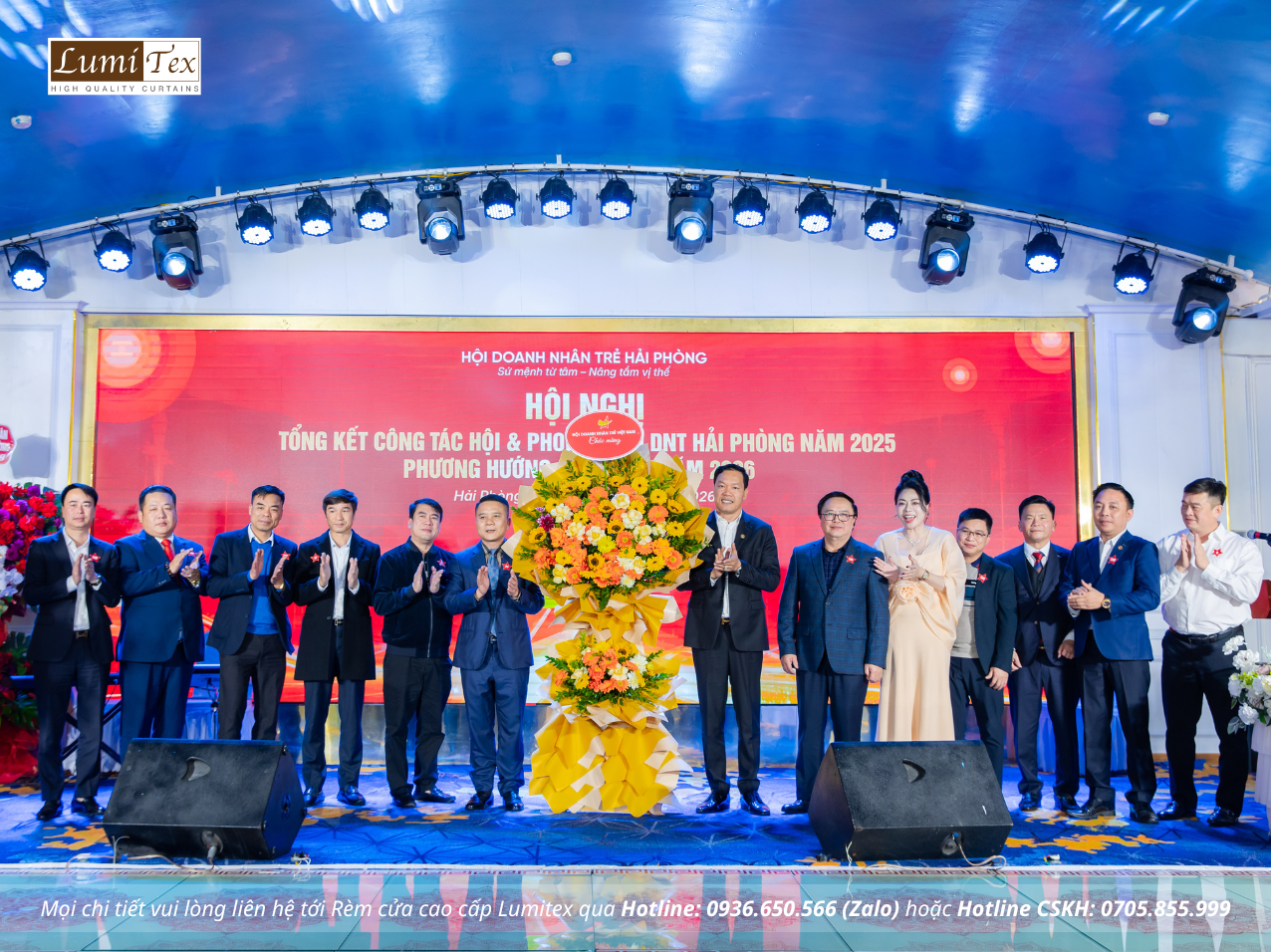 Rèm Lumitex tham dự Lễ tổng kết công tác Hội và phong trào Doanh nhân trẻ Hải Phòng năm 2025