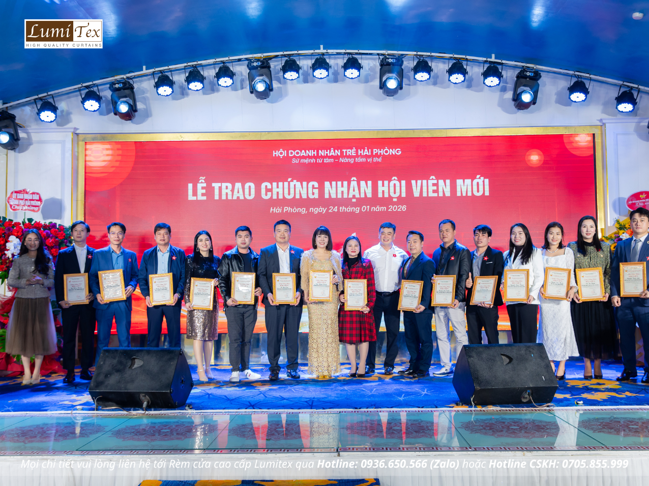 Rèm Lumitex tham dự Lễ tổng kết công tác Hội và phong trào Doanh nhân trẻ Hải Phòng năm 2025