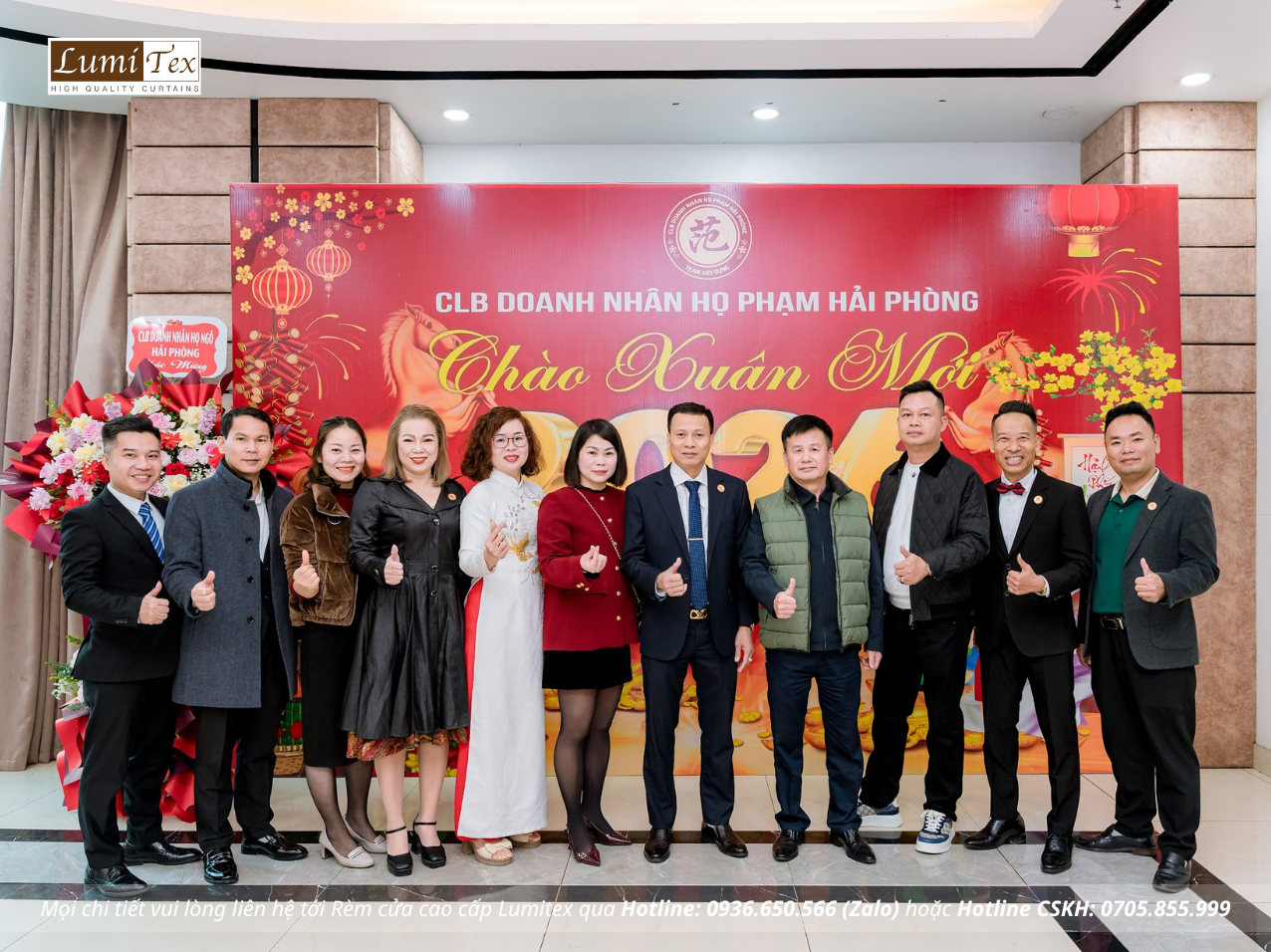 Rèm Lumitex tham dự Phiên chợ Tết & Gala Chào Xuân 2026 của CLB Doanh nhân Họ Phạm Hải Phòng