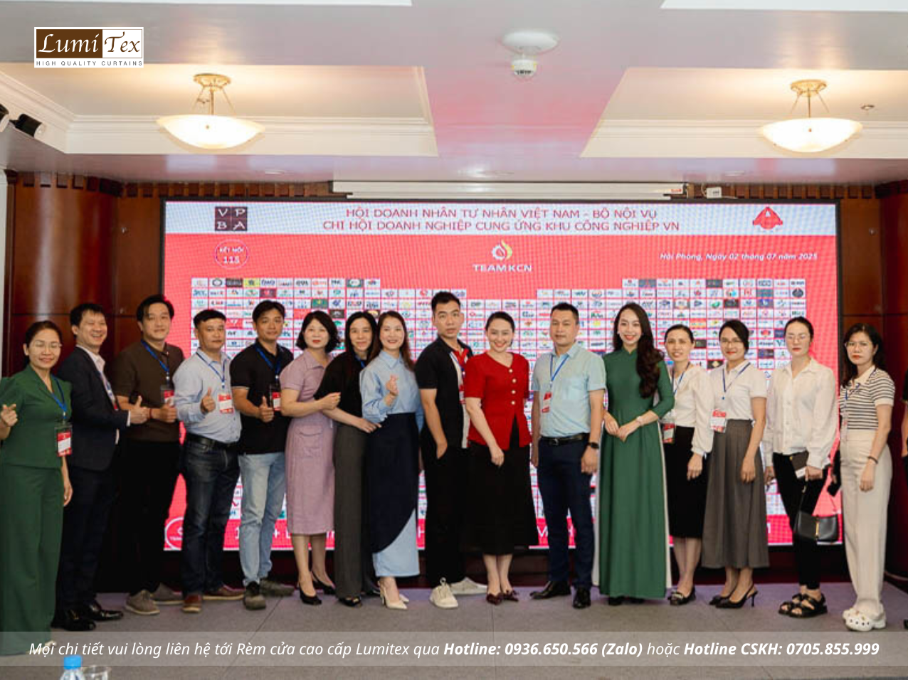 Rèm Lumitex góp mặt tại sự kiện TEAM KCN 115 – Hải Phòng