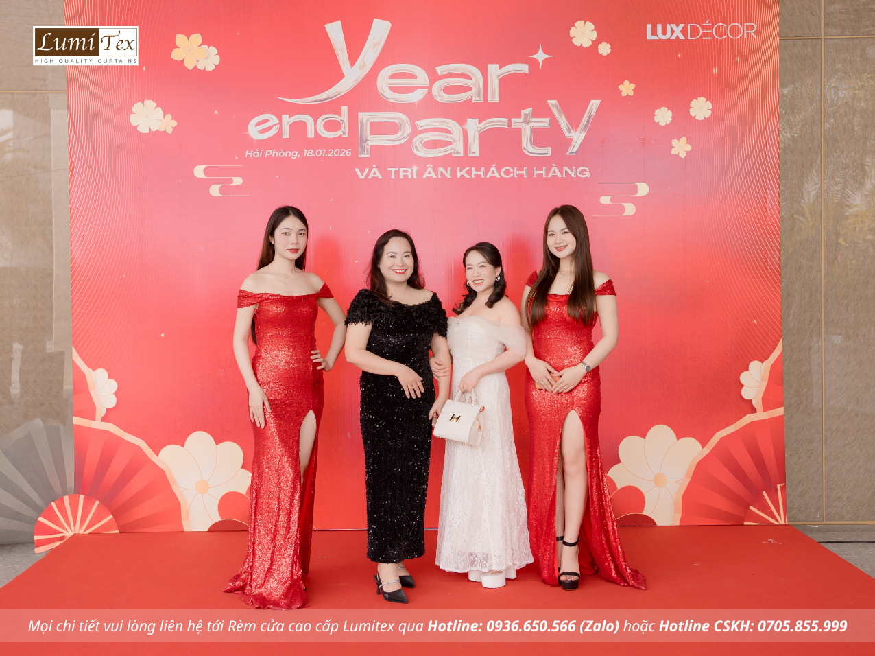 Rèm Lumitex tham dự sự kiện Tiệc Tất niên Lux Decor