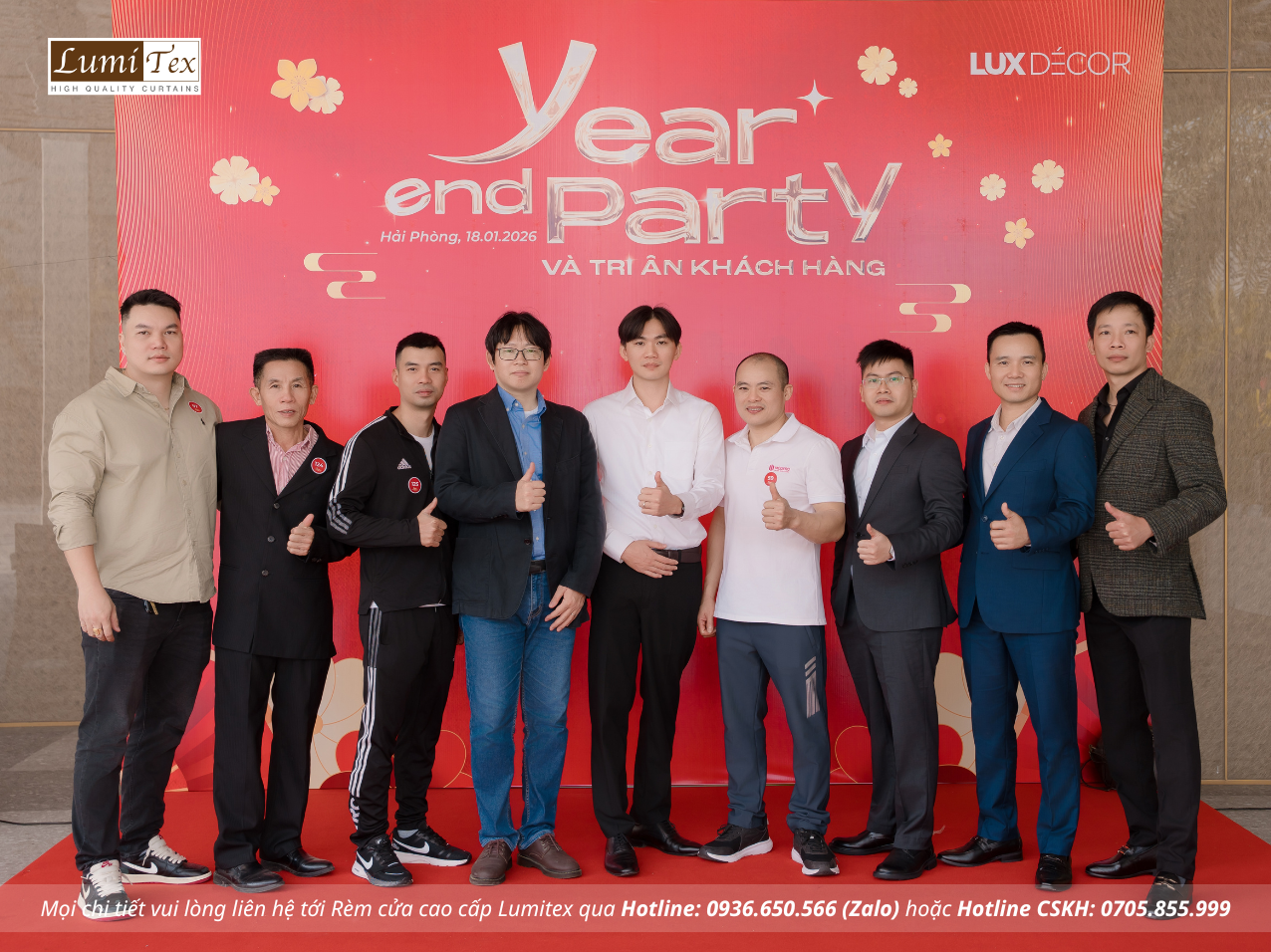 Rèm Lumitex tham dự sự kiện Tiệc Tất niên Lux Decor