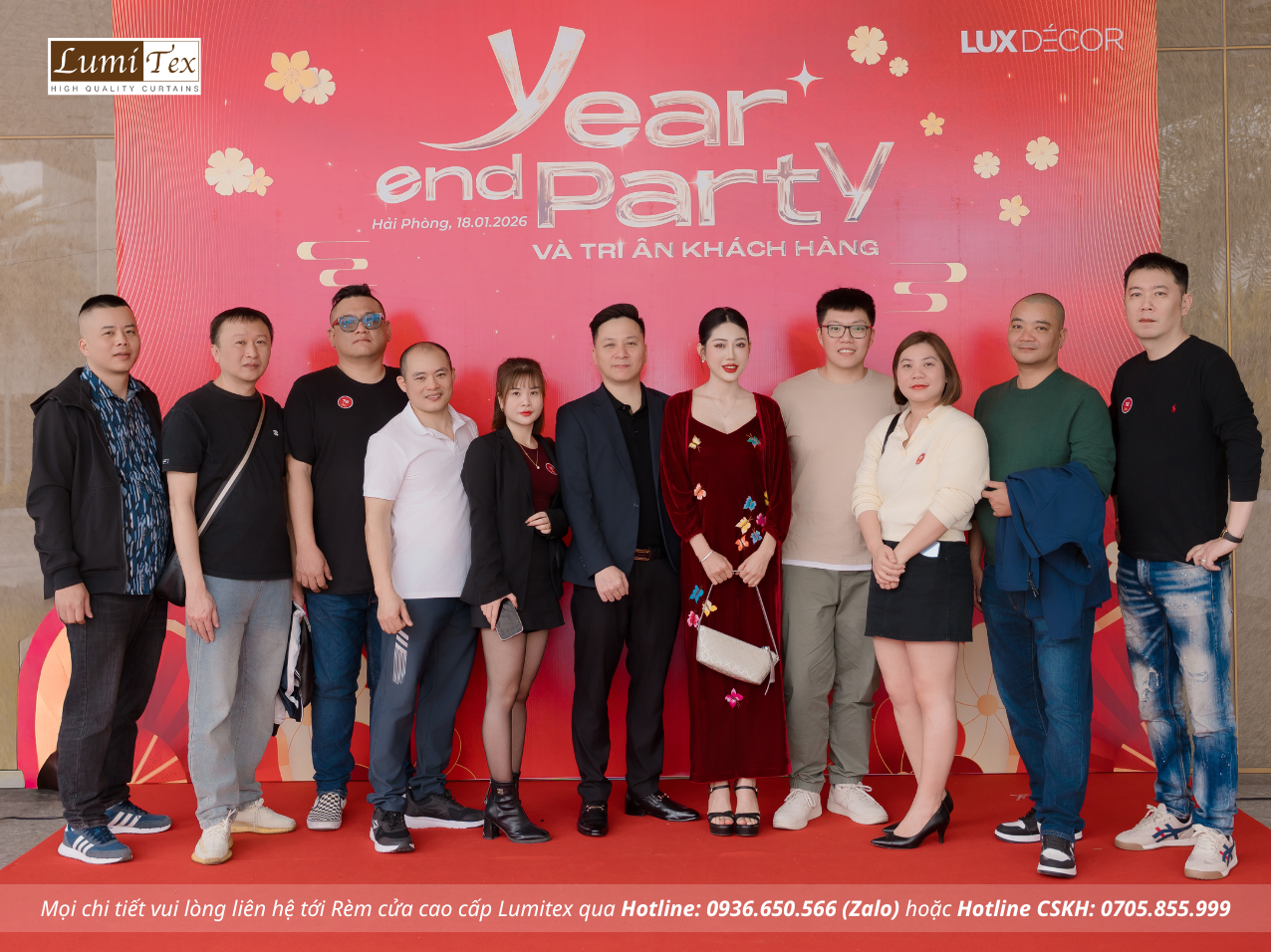 Rèm Lumitex tham dự sự kiện Tiệc Tất niên Lux Decor