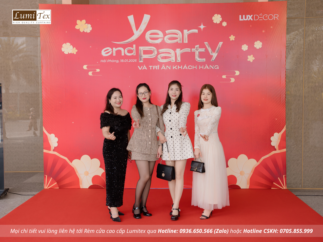 Rèm Lumitex tham dự sự kiện Tiệc Tất niên Lux Decor