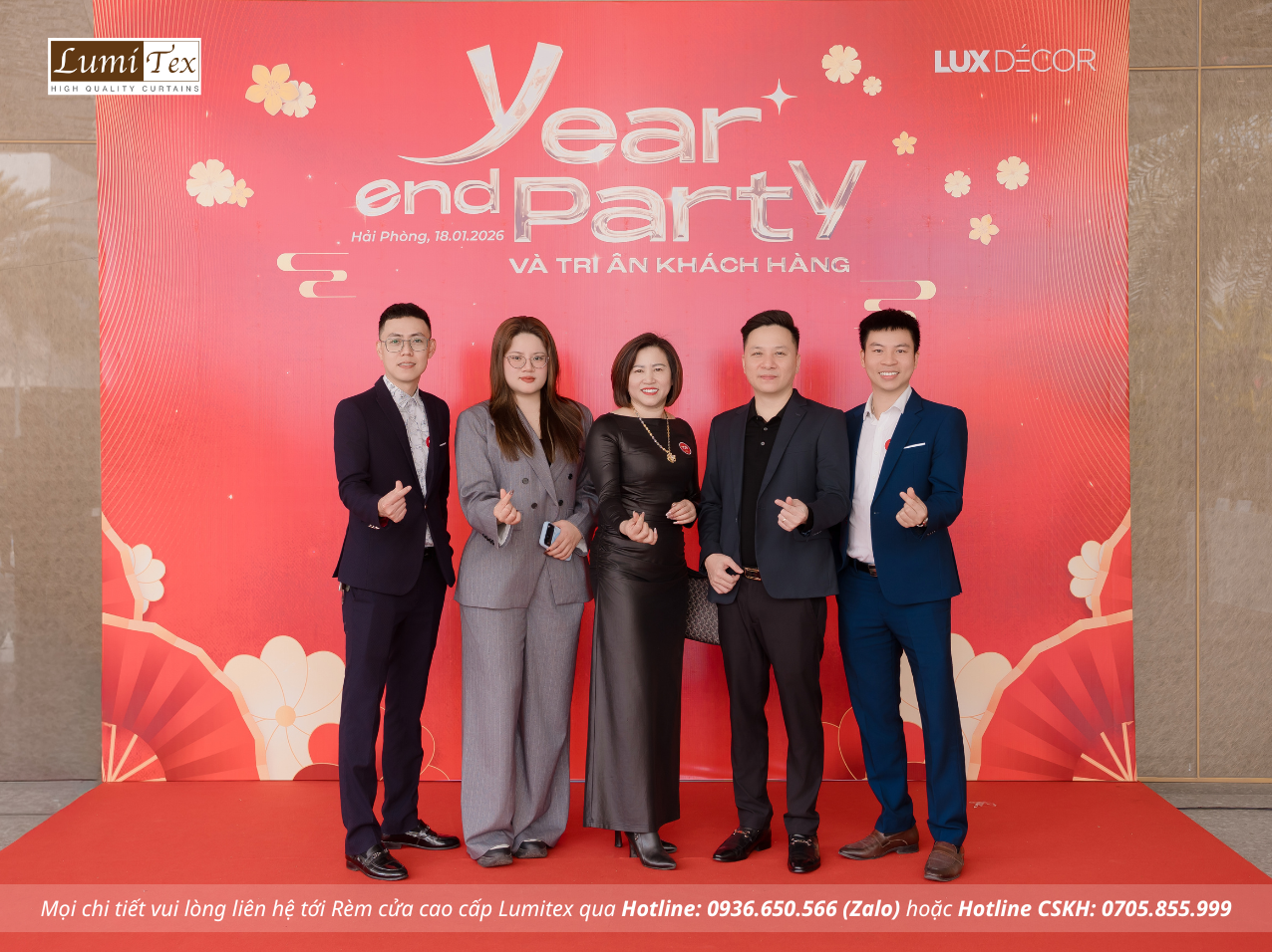 Rèm Lumitex tham dự sự kiện Tiệc Tất niên Lux Decor